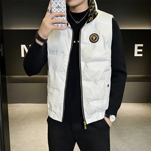 新款男士亮面羽绒马甲加厚款防寒佳品309B-3-8857-P135图片