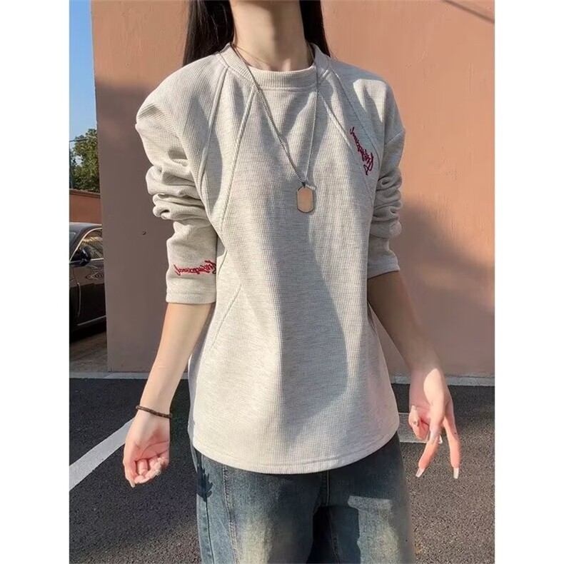 春季男女刺绣卫衣新款打底衫学生青少年ins上衣服1008-LW700-p40,男装T恤,星座1008