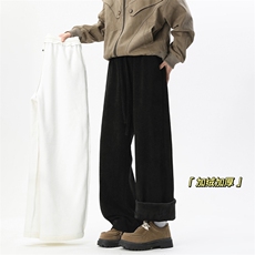 2025冬季新款无影墙超柔人字纹加绒卫裤M-5XLHK251049-特P40，男装休闲裤，电商A022