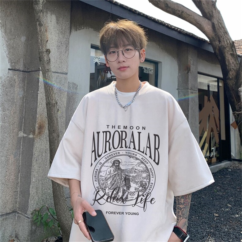 电商DSA028-DTLP2414特P19量大优供视频重磅麂皮绒短袖t恤男,男装T恤,电商A028