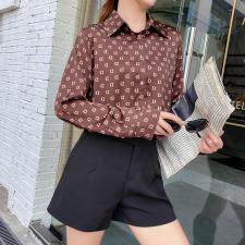 真丝料衬衫，女装衬衫，橙色恋人