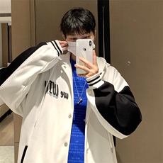 22冬新款宽松休闲oversize港风百搭加厚外套拉链衫B266-Y620-P80，女装短外套，星座B257-1