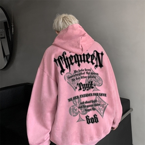 420克麂皮绒潮牌重磅连帽卫衣力推大码男XZ517A-2-JP9903-P55图片