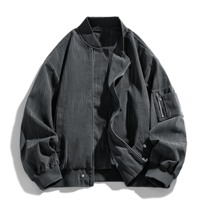 棒球服特批P75美式潮牌复古工装开衫外套男宽松休闲夹克男 SY2501图片