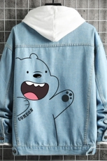 牛仔夹克男大码牛仔外套男茄克NJ77131-P60加绒款-P75，男装夹克，电商A040A