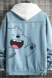 牛仔夹克男大码牛仔外套男茄克 NJ77131-P60加绒款-P75图片