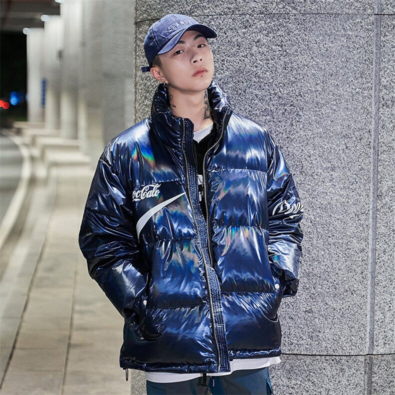 2020冬季羽绒服男潮牌街头炫彩镭射反光外套亮面A436-912，男装羽绒服，电商A436