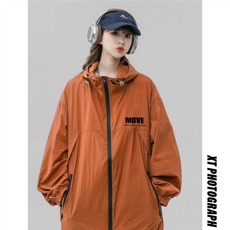 中性风夏季UPF50+翻领开衫薄款防晒衣百搭宽松外套F166P65控88，男装防晒衣，A247A