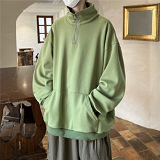 360克重磅冲锋衣内胆半拉链翻领POLO衫高领卫衣男WY77077P65控88，男装卫衣，星座227-7