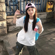 万针全刺绣工艺抖音得物高品质260克重磅纯棉双纱美式高街短袖T恤，男装T恤，电商A486