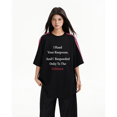 抖音得物高品质二开240克宽松纯棉美式潮牌三条杠织带短袖T恤，男装T恤，电商A486-1