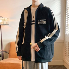 长袖卫衣宽松型青少年常规款美式立领夹克男春秋季新款水，男装夹克，星座218-1（原230）