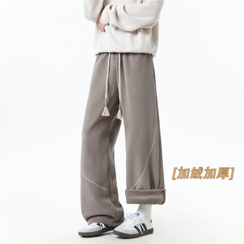 XZ616秋冬毛呢加绒缉明线不规则口袋休闲长裤K1090特P40控78,男装卫衣,星座512A（原616）