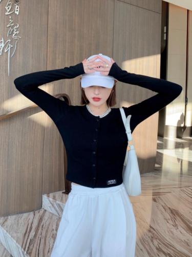 2021秋季新款韩版修身显瘦长袖打底衫开衫,女装其它,星女郎