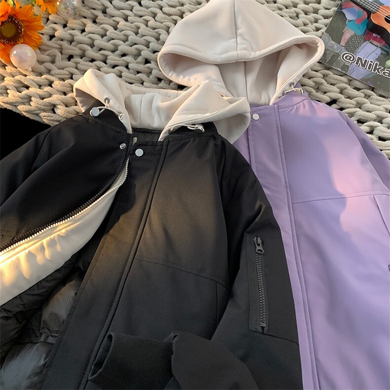 毛毯风美式假两件棉服外套男2026秋冬宽松棉衣夹克A436-2583-P95,男装棉衣,电商A436