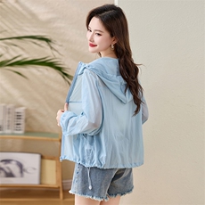 轻薄连帽防晒衣女款夏季2025新款宽松透气外穿薄款防晒服短款外套，女装防晒衣，慕咨