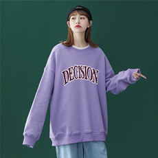 春季小众衣服2024年新款韩版字母宽松显瘦长袖卫衣W167P30控48，男装卫衣，A247A