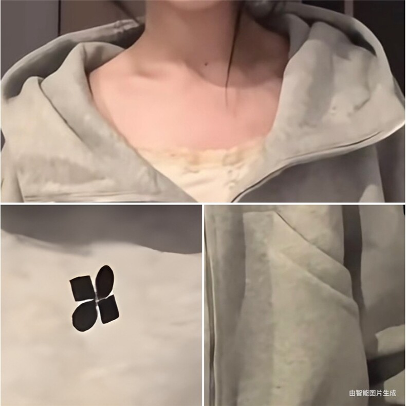 400克高领开衫空气层卫衣连帽上衣男女秋冬加厚情侣装外套,女装短外套,星座506A