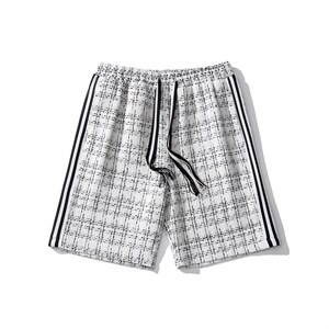 1白底短裤男大码M-5XL中性风男士中裤男潮流五分裤DK8797P40控59，男装牛仔裤，星座226-2