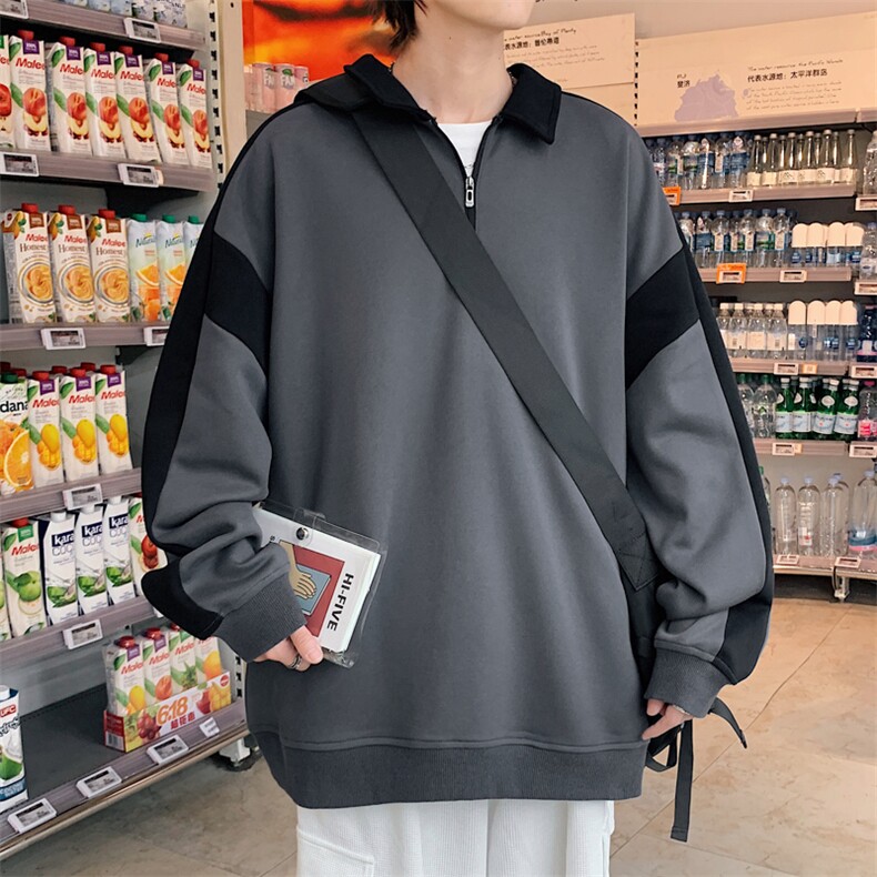 【新品】8837-P492026年春季新款衬衫领卫衣男休闲宽松百搭上衣,男装衬衫,星座1206-1（原A206-1）