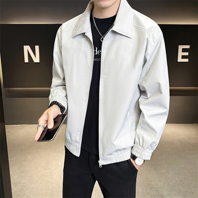 新款翻领男春秋街头宽松工装夹克外套夹克衫休闲上衣2526-P50图片