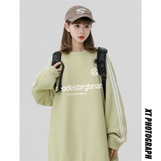 中性风新款秋季时尚百搭宽松字母印花潮流圆领卫衣B6902P45控68，男装卫衣，电商A268