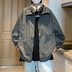 夹克男韩版潮流高街帅气纯色宽松2023秋冬季新款ins外套W5100-P58，男装夹克，星座412-3