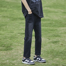 美式高街黄泥染牛仔裤男款春夏季潮流复古水洗裤子YZ87九分-P50，男装牛仔裤，星座509