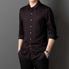 M9962021春秋季新款长袖衬衫男桑蚕丝印花男装，男装衬衫，电商B360