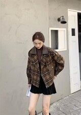 【现货】秋冬新款格子外套，其它，芷炫