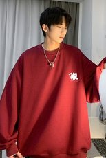 抖音品质华夫格秋季宽松休闲上衣小猫印花卫衣JK23377特批25-控48，男装卫衣，星座605(原A050)