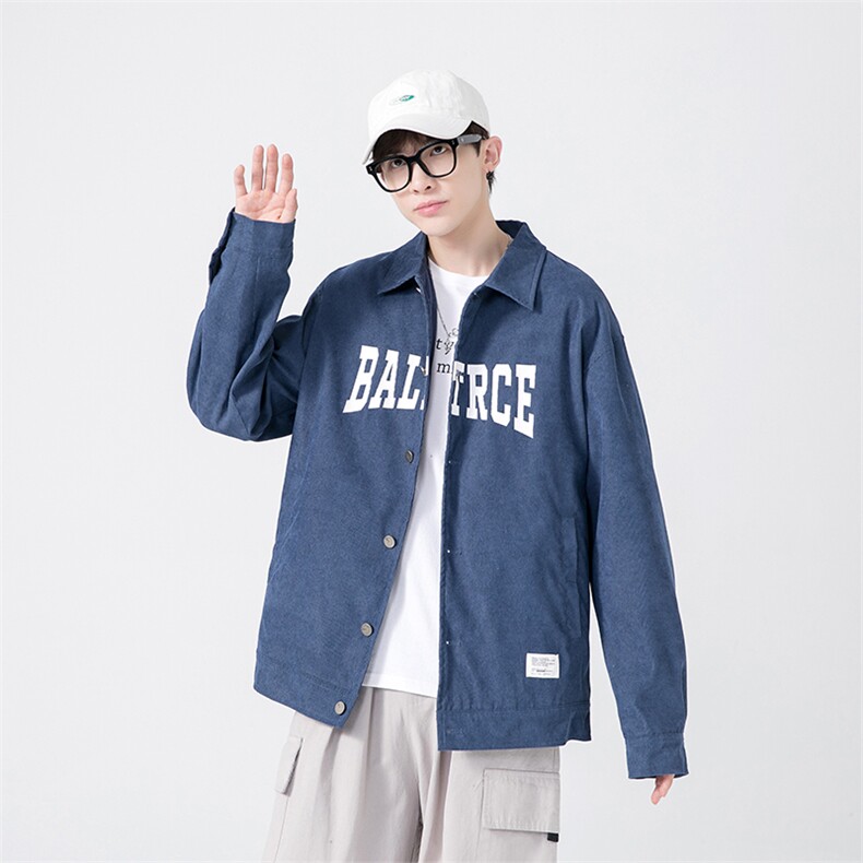 现货 春秋季百搭休闲宽松灯芯绒夹克男士 JK155-P60图片