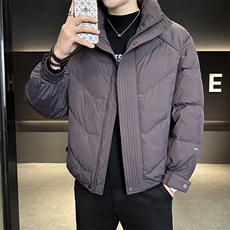 90%标白鸭绒2025冬季立领休闲短款加厚羽绒服外套M8752-P290，男装羽绒服，电商A413