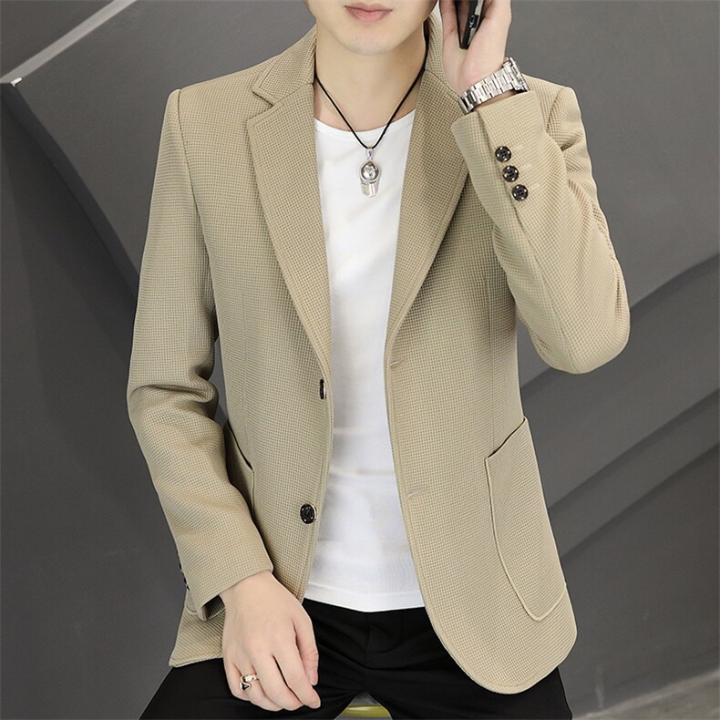 新款春秋帅气休闲韩版时尚潮流修身男士小西服外套2377-P90,男装西服,星座613B
