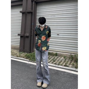 cleanfit夏季弹力牛仔裤男美式高街vibe裤灰色水洗做旧牛仔裤图片