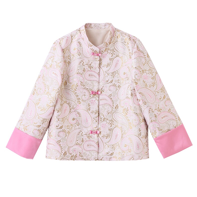 新中式风精致盘扣立领提花外套2525P130,女装短外套,乐衣轩