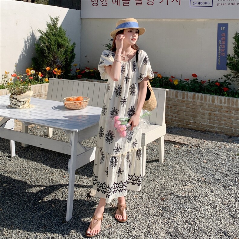 新款现货时尚长款连衣裙A2531-P155-K235,女装连衣裙,2C261