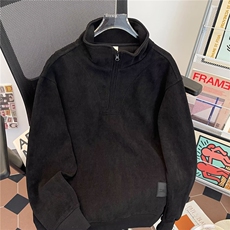 秋冬新款日系休闲双面摇粒绒男女休闲宽松套头卫衣潮WB512-P43，男装卫衣，星座412-3
