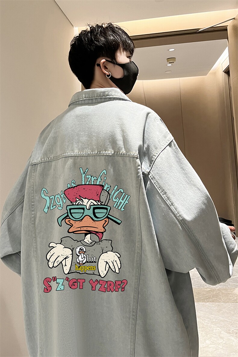 牛仔夹克男大码牛仔外套男茄克NJ77380-P60,男装夹克,电商A040