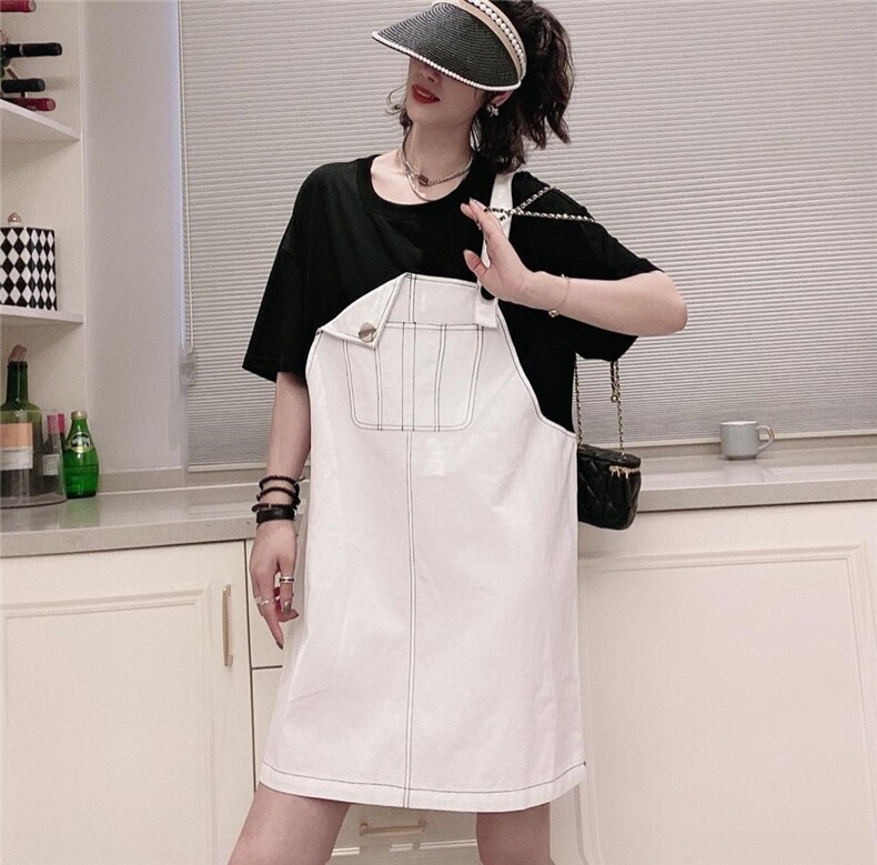 假二件套连衣裙，女装连衣裙，可纳奇