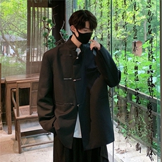 1新中式M-5XL大码96%聚酯纤维4%氨纶金属搭扣西服XF77858P85控138，男装西服，星座226-2