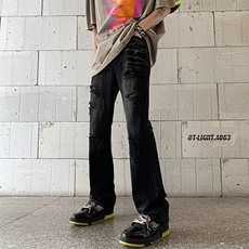 夏季美式高街ins小众破洞牛仔裤货号K755P6588，男装牛仔裤，电商A063