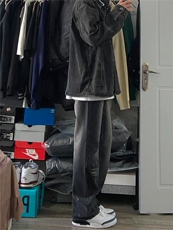 美式高街牛仔裤男潮牌个性显高休闲裤G1807/P50，男装牛仔裤，电商D202-1