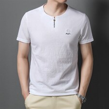 2023夏季新款休闲男装纯色圆领宽松POLO衫中青年男士T恤时尚体恤，男装T恤，电商B212（原钱塘6029）