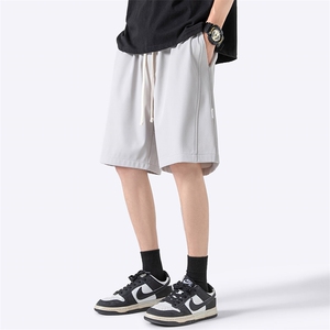 夏季新款冰丝垂感短裤无影墙休闲裤男免烫宽松凉感K23201-P39控58图片