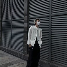 2024新款小众设计感宽松针织开衫纽扣装饰纯色圆领毛衣外套男女，男装针织衫/毛衣，星座601-2
