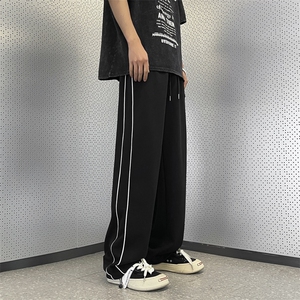 K112-P37夏季宽松型美式双杠直筒束脚裤图片