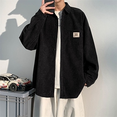 衬衫男秋季新款港风宽松灯芯绒长袖大码衬衣CS025-P38(现货），男装衬衫，星座214-3