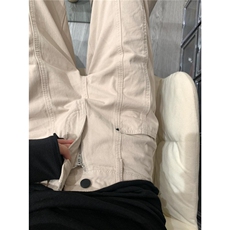 美式工装牛仔裤男女秋新款高腰宽松垂感直筒阔腿休闲裤AM2505P47，男装牛仔裤，星座1013-5