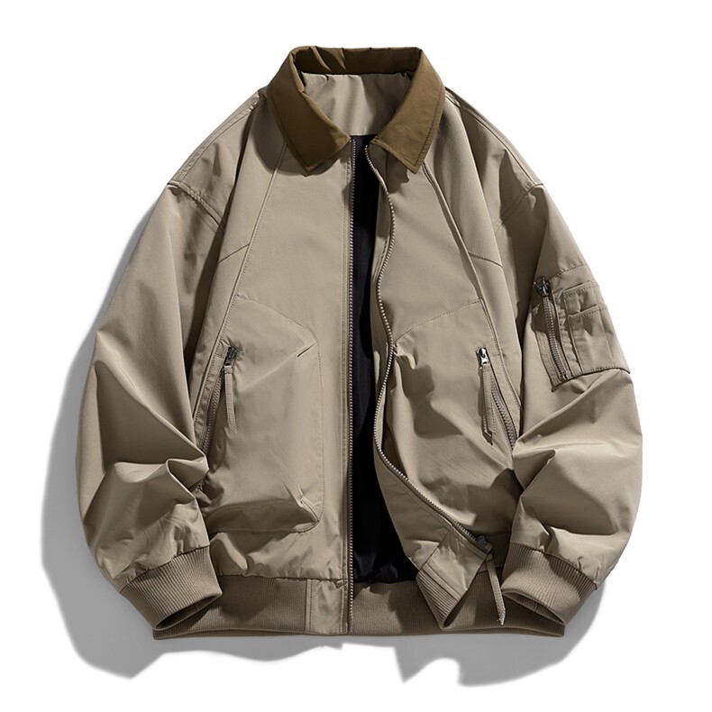 白底夹克男款解构弯刀短款外套廓形翻领棒球服JK02557-P70,男装夹克,星座308B-2